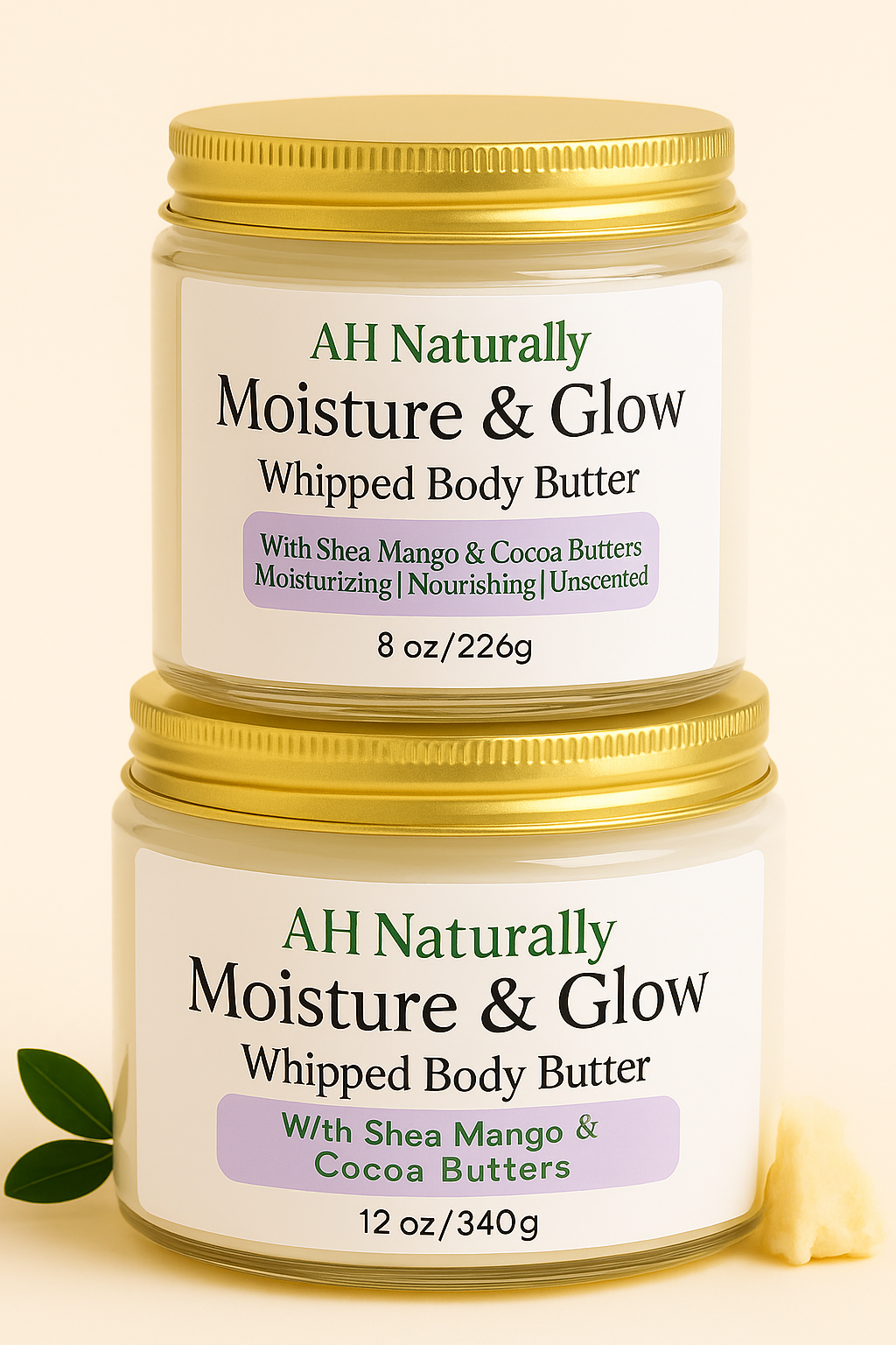 Moisture and Glow | Unscented Whipped Body Butter